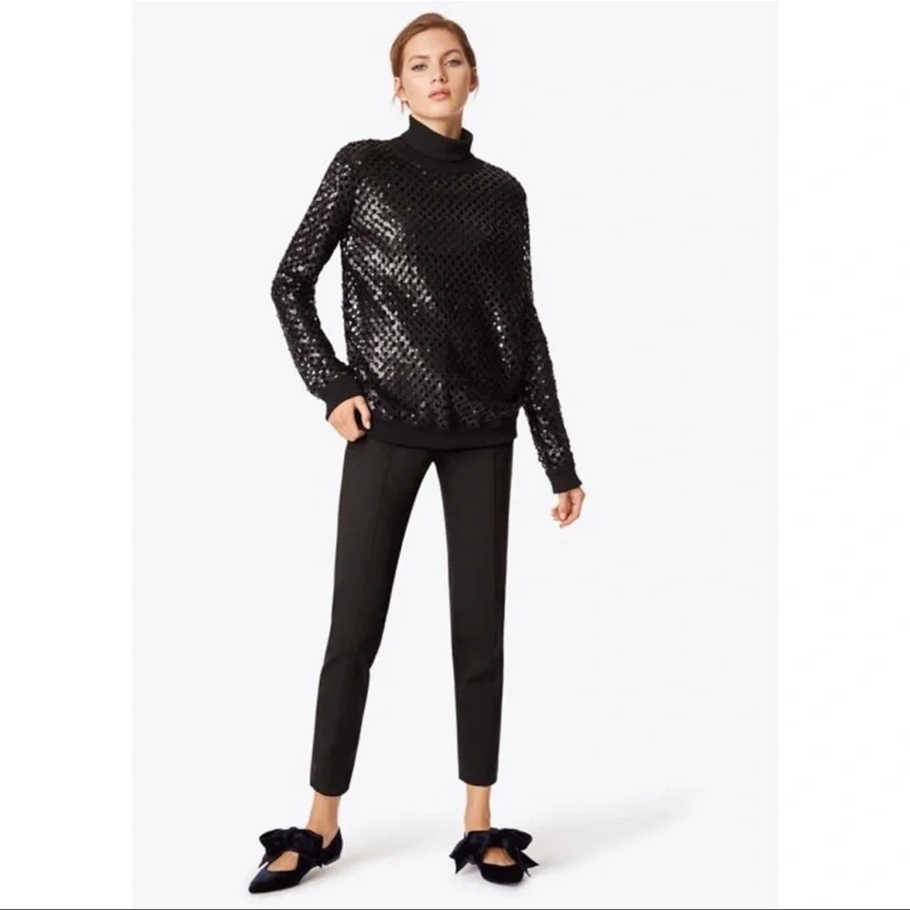 Tory Burch Lansing Open Knit Merino Sweater